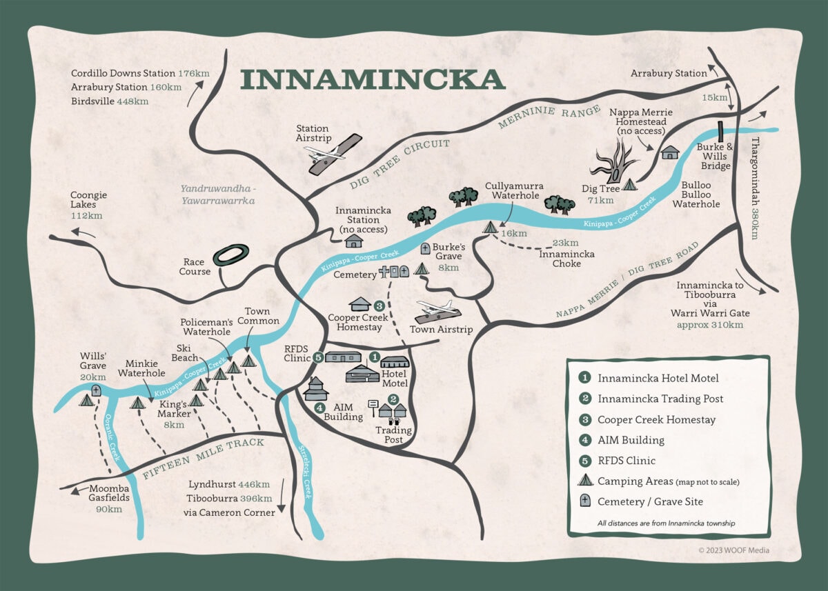 Innamincka Postcard Map 2023